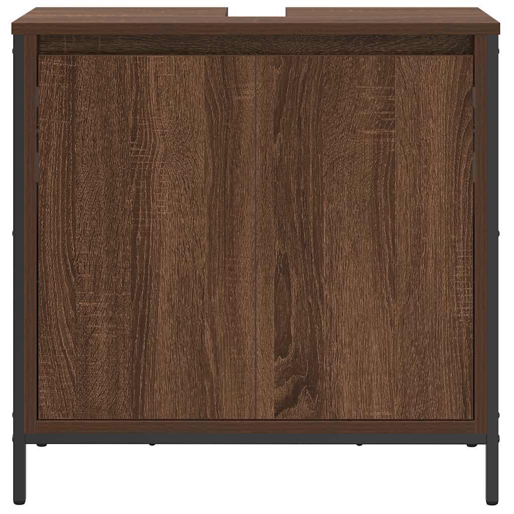 Bathroom Basin Cabinet Brown Oak 60x34.5x60 cm