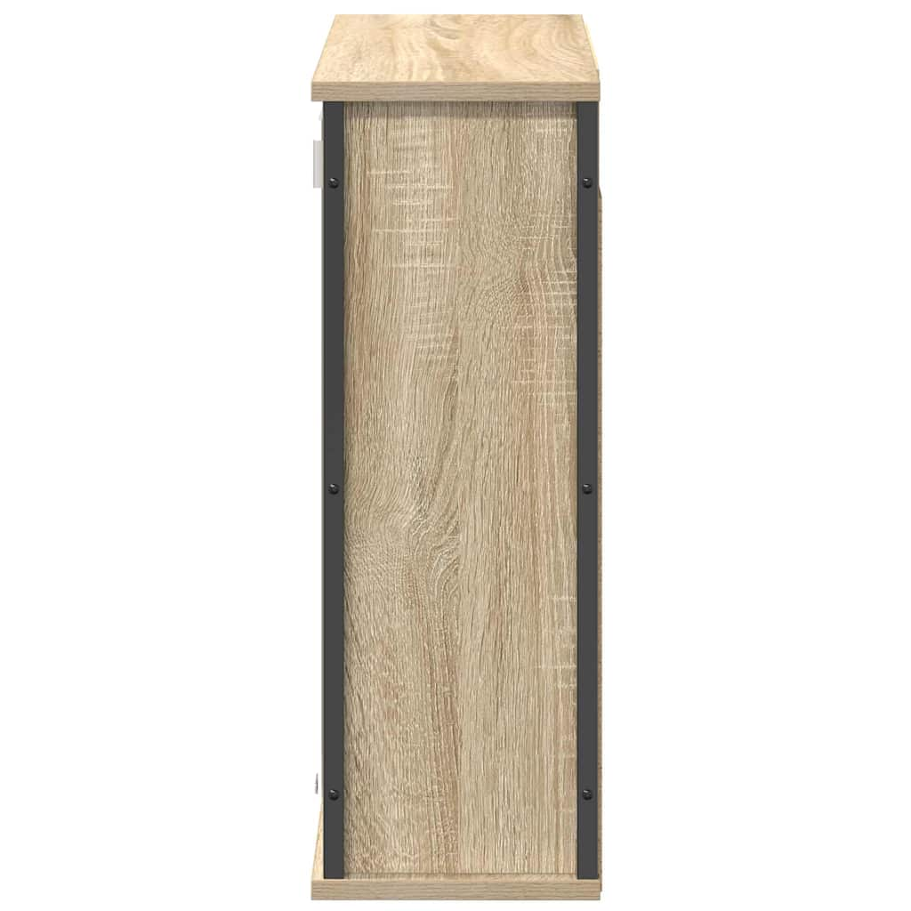 Bathroom Wall Cabinet with Mirror Sonoma Oak 60x21x60 cm