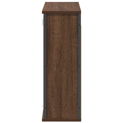 Bathroom Wall Cabinet with Mirror Brown Oak 60x21x60 cm