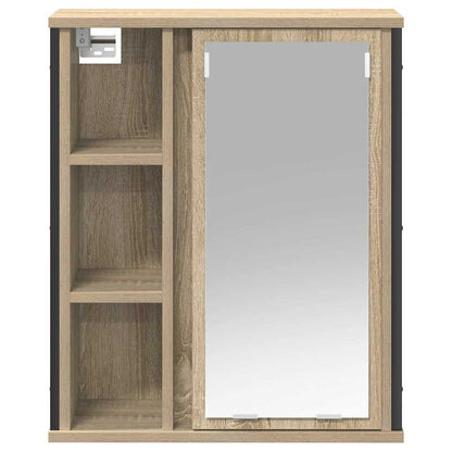 Bathroom Wall Cabinet with Mirror Sonoma Oak 50x21x60 cm