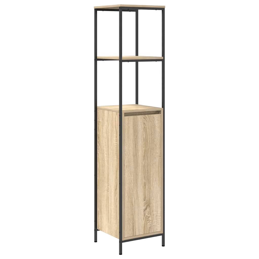 Bathroom Cabinet with Shelves Sonoma Oak 36x35x165 cm