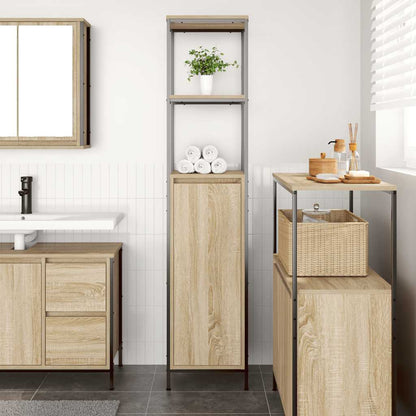 Bathroom Cabinet with Shelves Sonoma Oak 36x35x165 cm