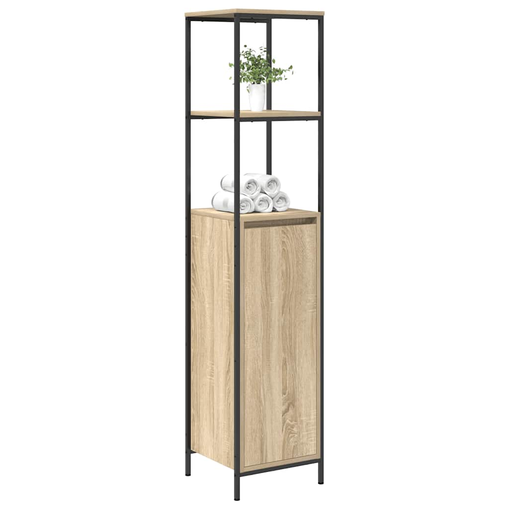 Bathroom Cabinet with Shelves Sonoma Oak 36x35x165 cm