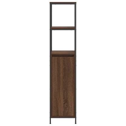 Bathroom Cabinet with Shelves Brown Oak 36x35x165 cm