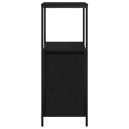 Bathroom Cabinet with Shelves Black Oak 36x35x95 cm