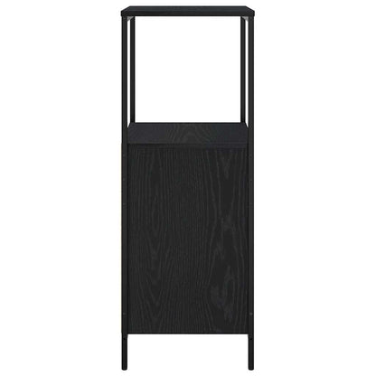 Bathroom Cabinet with Shelves Black Oak 36x35x95 cm