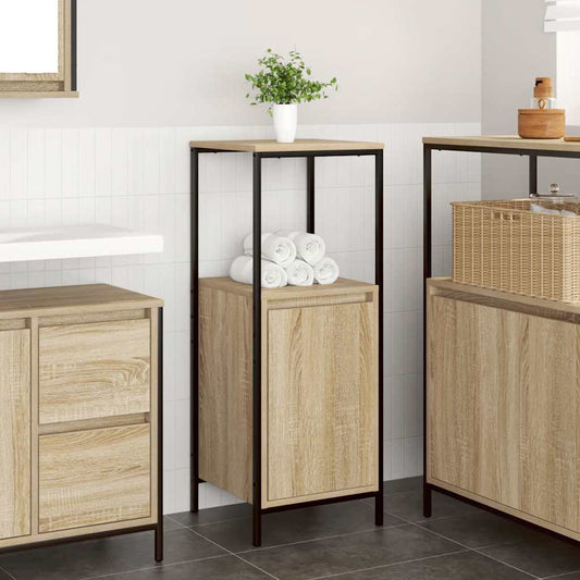 Bathroom Cabinet with Shelves Sonoma Oak 36x35x95 cm