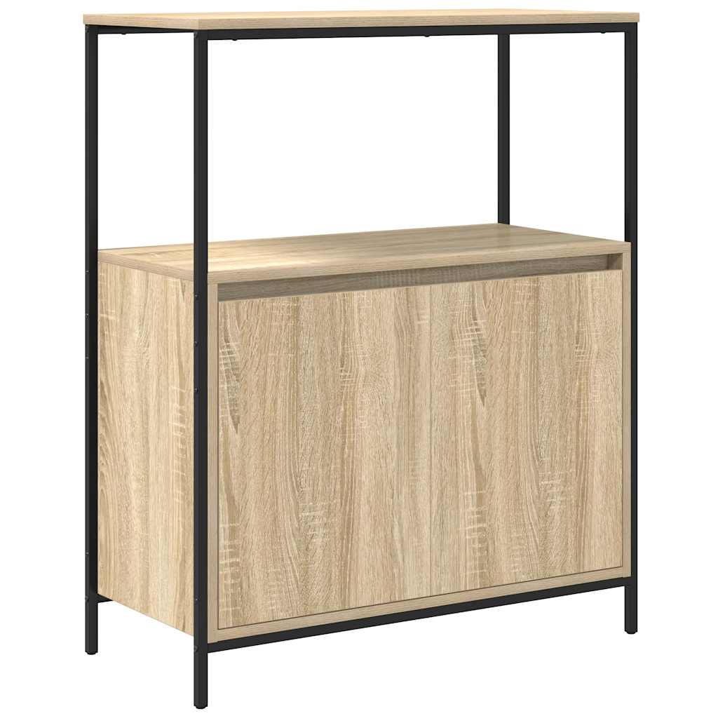 Bathroom Cabinet with Shelves Sonoma Oak 76.5x35x95 cm