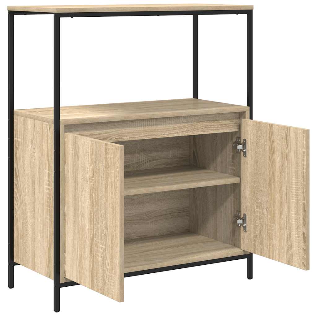 Bathroom Cabinet with Shelves Sonoma Oak 76.5x35x95 cm