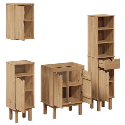 4 Piece Bathroom Furniture Set OTTA Solid Wood Pine