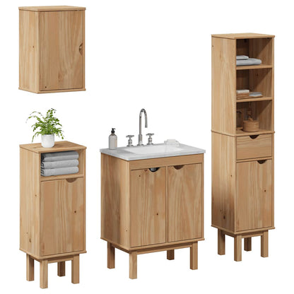 4 Piece Bathroom Furniture Set OTTA Solid Wood Pine