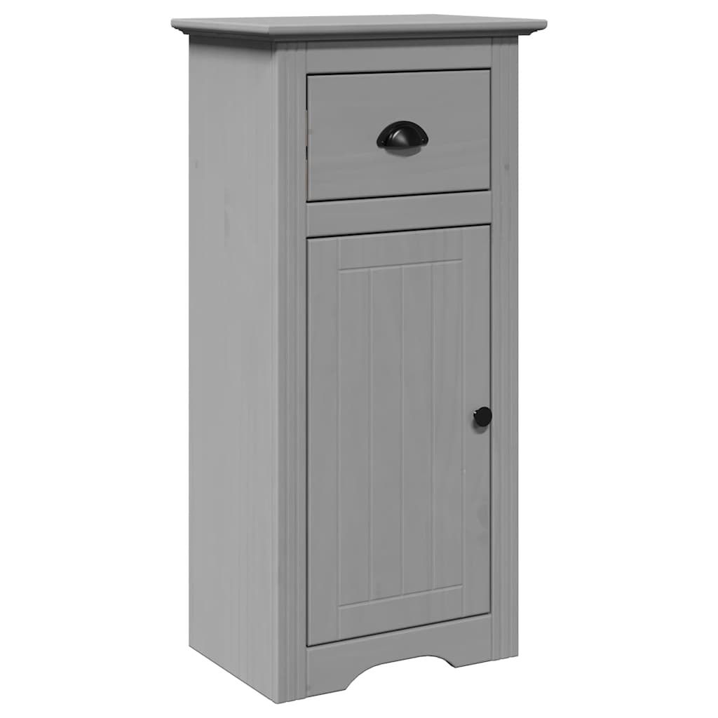 4 Piece Bathroom Furniture Set BODO Grey Solid Wood Pine