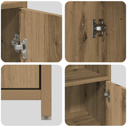 4 Piece Bathroom Furniture Set Artisan Oak Engineered Wood