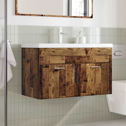 2 Piece Bathroom Furniture Set Old Wood Engineered Wood