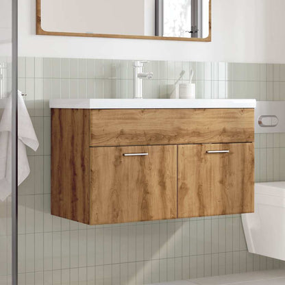 2 Piece Bathroom Furniture Set Artisan Oak Engineered Wood