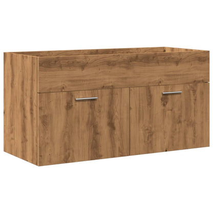 Bathroom Sink Cabinet with Built-in Basin Artisan Oak