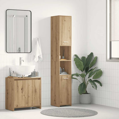 Bathroom Cabinet Artisan Oak 30x30x183.5 cm Engineered Wood