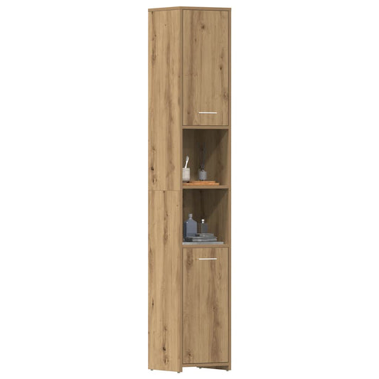 Bathroom Cabinet Artisan Oak 30x30x183.5 cm Engineered Wood