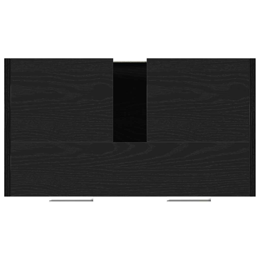 Bathroom Sink Cabinet Black Oak 60x33x60 cm Engineered Wood