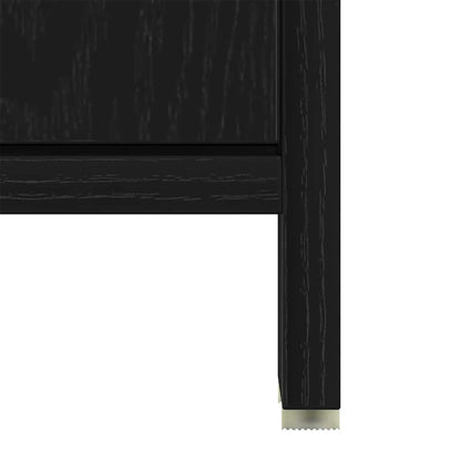 Bathroom Sink Cabinet Black Oak 60x33x60 cm Engineered Wood