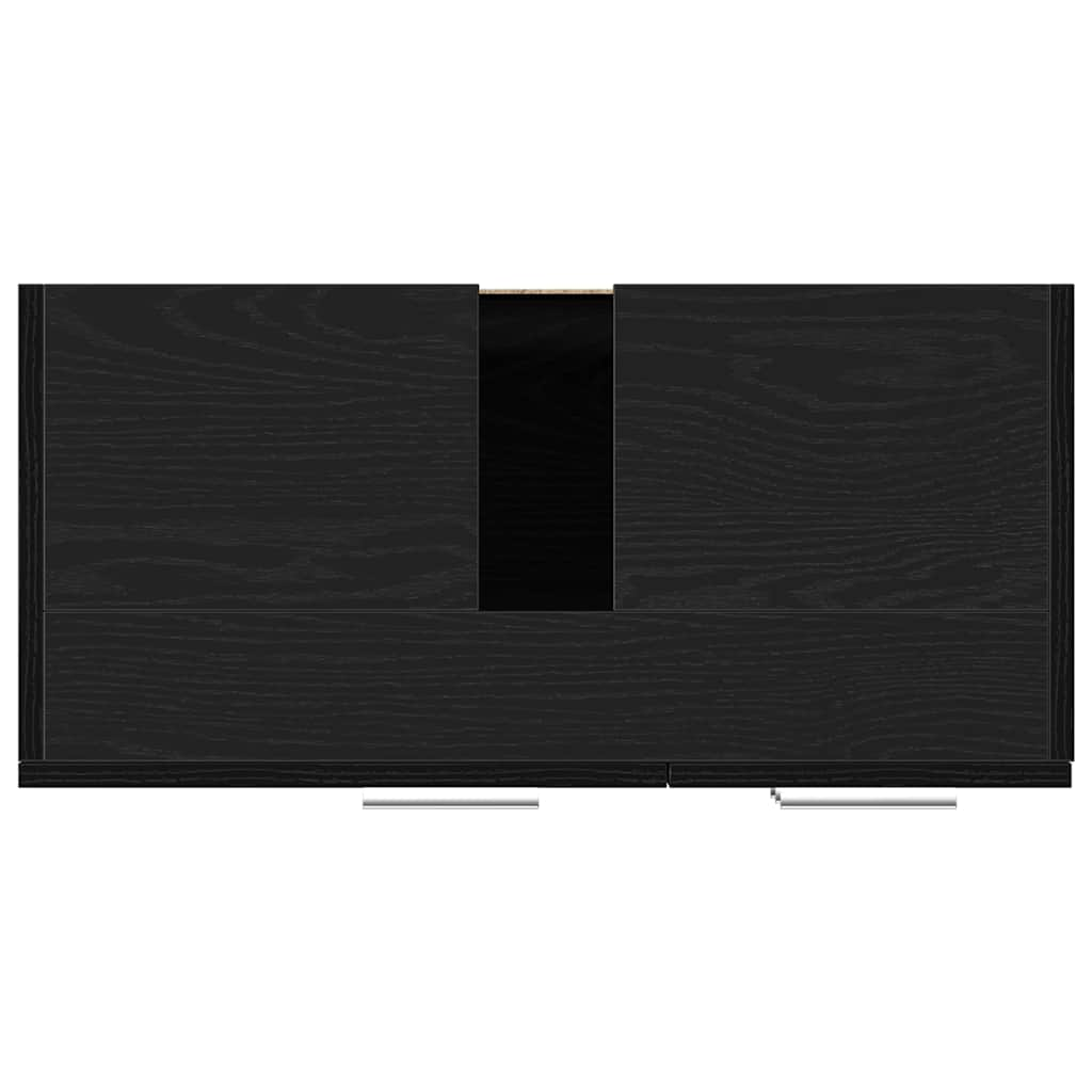 Sink Cabinet Black Oak 63x30x54 cm Engineered Wood