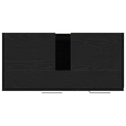 Sink Cabinet Black Oak 63x30x54 cm Engineered Wood