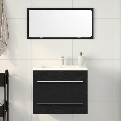 Bathroom Sink Cabinet Black Oak 60x38.5x48 cm Engineered Wood