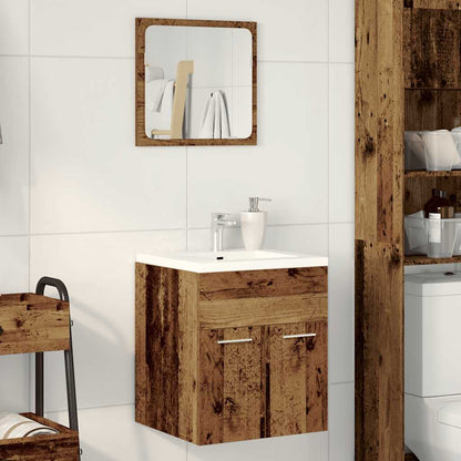 2 Piece Bathroom Furniture Set Old Wood Engineered Wood