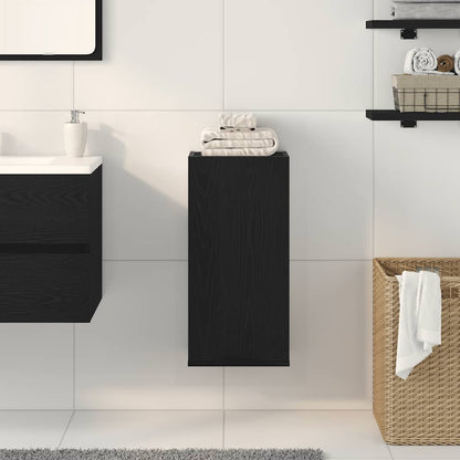 Wall-mounted Cabinet Black Oak 32x20x67 cm Engineered Wood