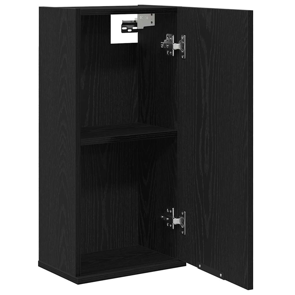 Wall-mounted Cabinet Black Oak 32x20x67 cm Engineered Wood