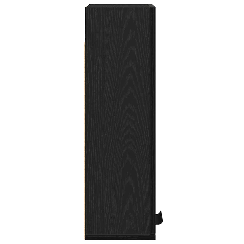 Wall-mounted Cabinet Black Oak 32x20x67 cm Engineered Wood