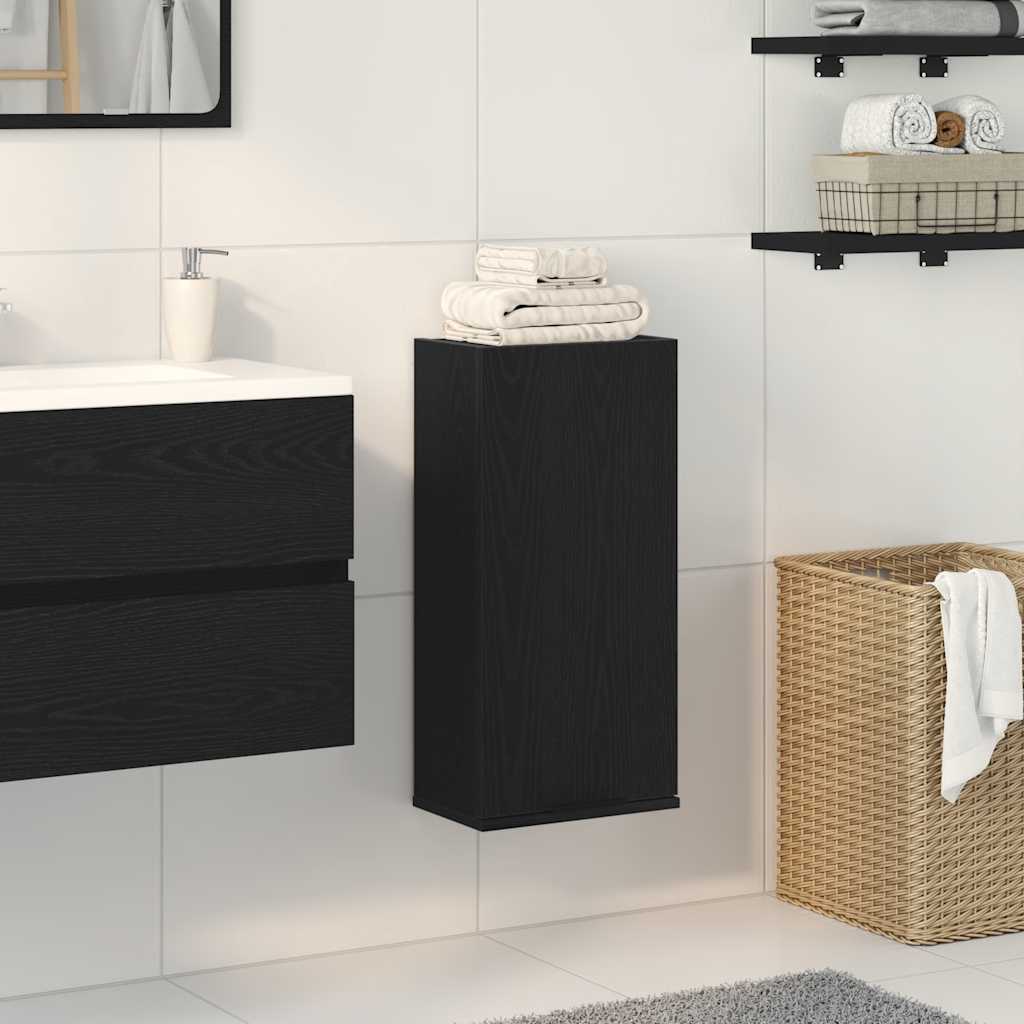 Wall-mounted Cabinet Black Oak 32x20x67 cm Engineered Wood