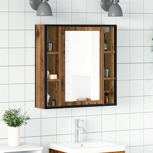 Bathroom Mirror Cabinet Old Wood 60x16x60 cm Engineered Wood