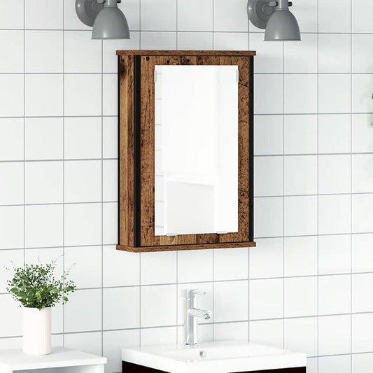 Bathroom Mirror Cabinet Old Wood 42x12x60 cm Engineered Wood