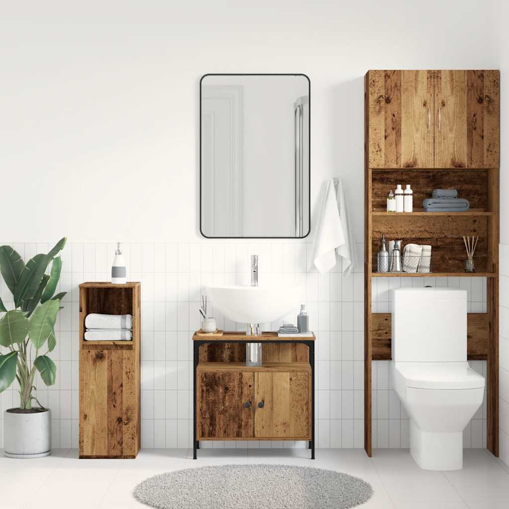 Bathroom Sink Cabinet Old Wood 60x30x60 cm Engineered Wood