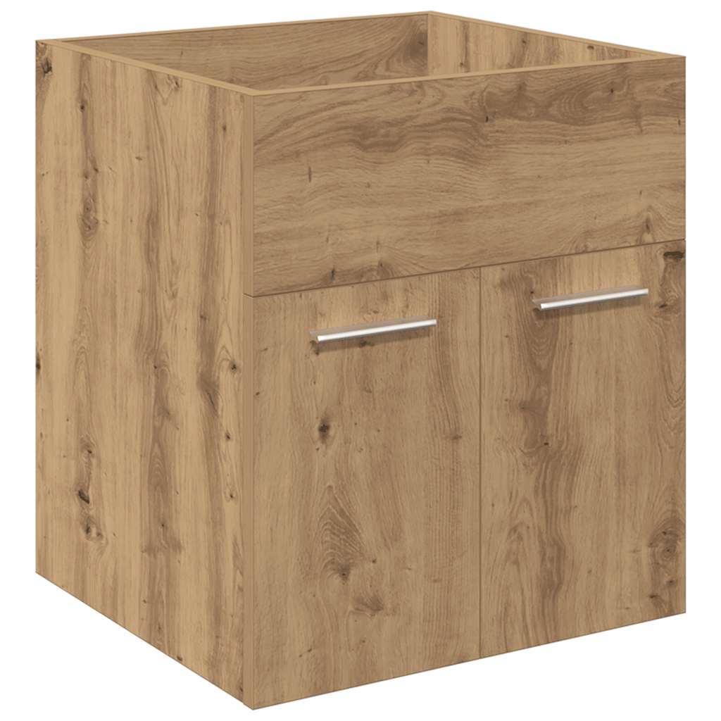 Sink Cabinet with Built-in Basin and Faucet Artisan Oak