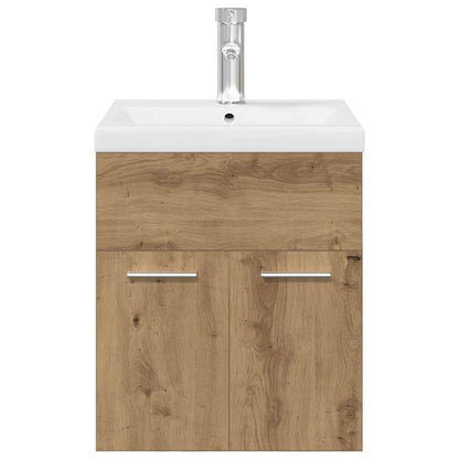 Sink Cabinet with Built-in Basin and Faucet Artisan Oak