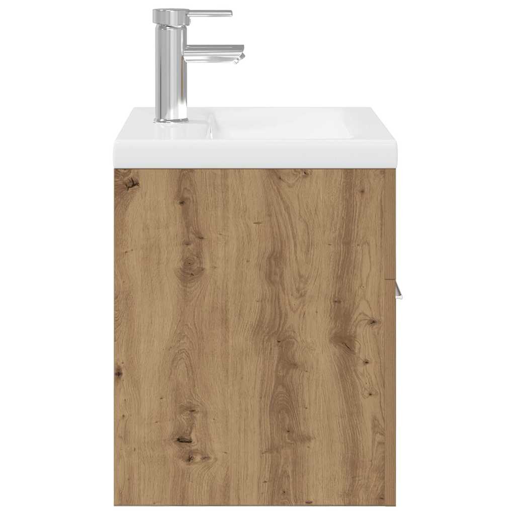 Sink Cabinet with Built-in Basin and Faucet Artisan Oak