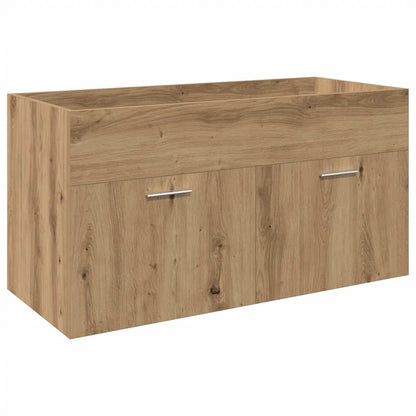 Sink Cabinet with Built-in Basin Artisan Oak Engineered Wood