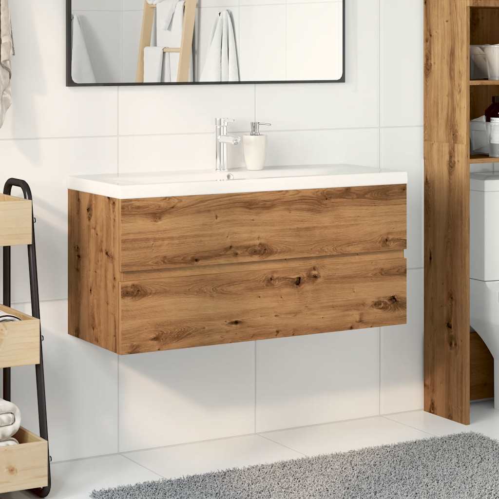 Sink Cabinet with Built-in Basin Artisan Oak