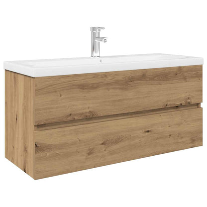 Sink Cabinet with Built-in Basin and Faucet Artisan Oak