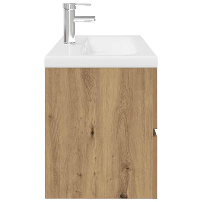 Sink Cabinet with Built-in Basin and Faucet Artisan Oak