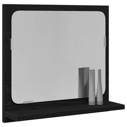 Bathroom Mirror Black Oak 40x10.5x37 cm Engineered Wood