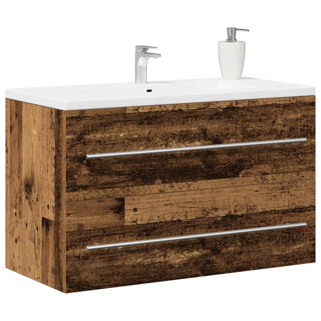 Bathroom Sink Cabinet Old Wood 80x38.5x48 cm Engineered Wood