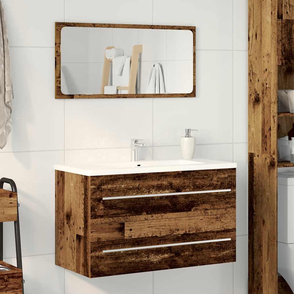 Bathroom Sink Cabinet Old Wood 80x38.5x48 cm Engineered Wood