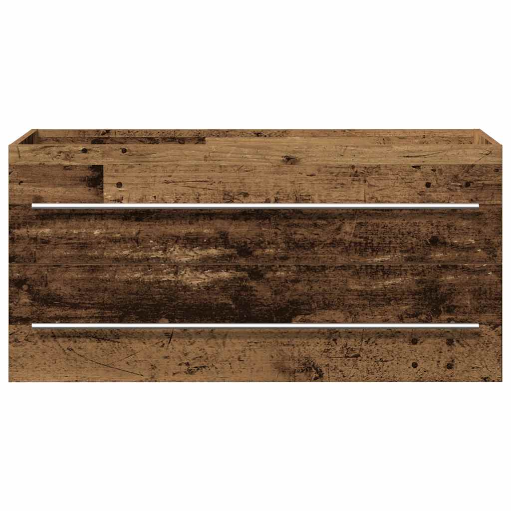 Bathroom Sink Cabinet Old Wood 100x38.5x48 cm Engineered Wood