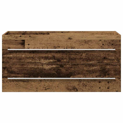 Bathroom Sink Cabinet Old Wood 100x38.5x48 cm Engineered Wood