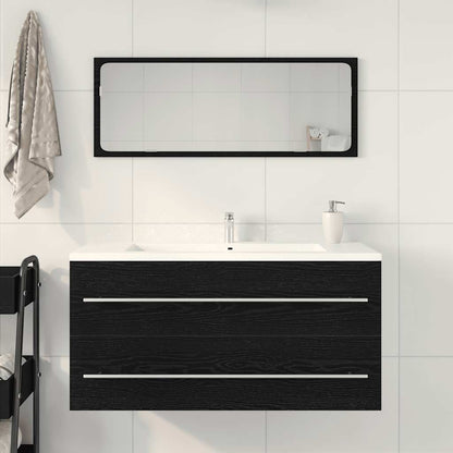 Bathroom Sink Cabinet Black Oak 100x38.5x48 cm Engineered Wood