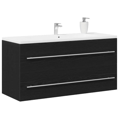 Bathroom Sink Cabinet Black Oak 100x38.5x48 cm Engineered Wood