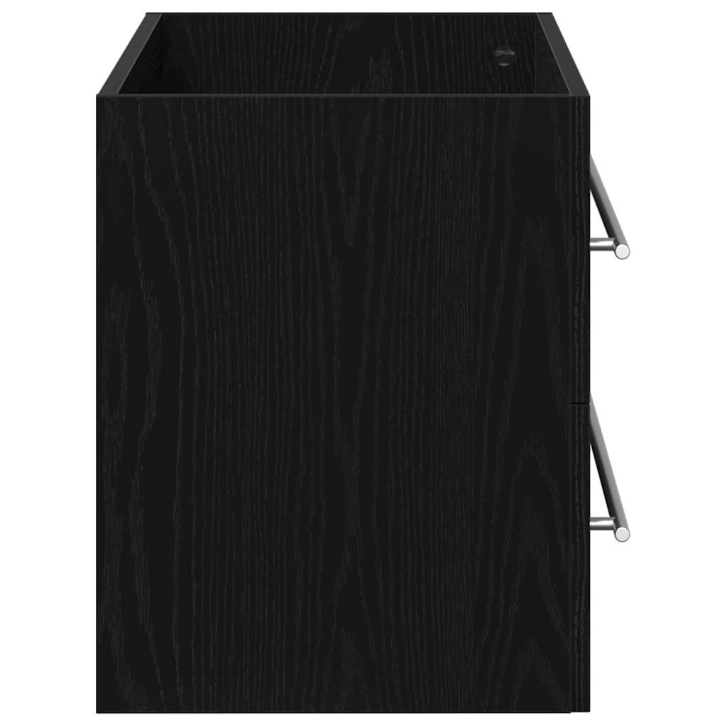 Bathroom Sink Cabinet Black Oak 100x38.5x48 cm Engineered Wood